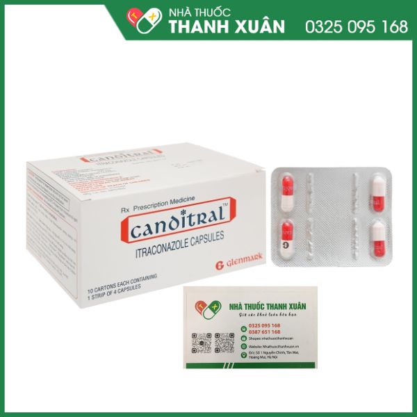 Canditral - thuốc điều trị nhiễm nấm (10 vỉ x 4 viên)